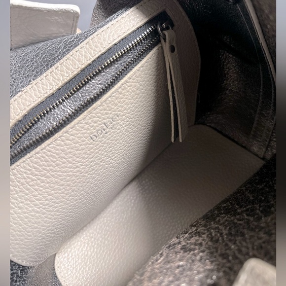 BOTKIER Two-Tone Colorblock Leather Bucket Bag - Picture 6 of 10